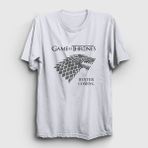 Presmono Unisex Beyaz Stark Game Of Thrones T-Shirt - 4XL
