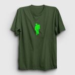Presmono Unisex Blohsh Billie Eilish Haki T-Shirt