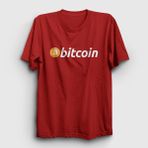 Presmono Unisex Btc Bitcoin Kırmızı T-Shirt