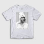 Presmono Unisex Çocuk Billie Eilish Beyaz T-Shirt