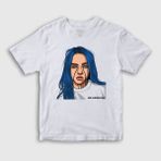 Presmono Unisex Çocuk Party's Over Billie Eilish Beyaz T-Shirt