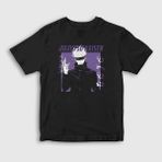 Presmono Unisex Çocuk Siyah Gojo Anime Jujutsu Kaisen T-Shirt