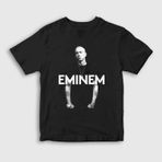 Presmono Unisex Çocuk Slim Shady Eminem Siyah T-Shirt