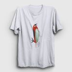 Presmono Unisex Cool Bird Kuş Kolsuz Beyaz T-shirt