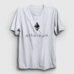 Presmono Unisex Ethereum Bitcoin Beyaz Kolsuz T-shirt