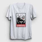 Presmono Unisex Ghoul Anime Tokyo Ghoul Beyaz T-Shirt