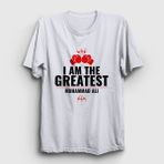 Presmono Unisex Greatest Muhammed Ali Beyaz T-Shirt