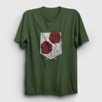 Presmono Unisex Haki Garrison V2 Anime Attack On Titan T-Shirt - 5XL