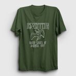 Presmono Unisex Haki Logo Led Zeppelin T-Shirt - 4XL