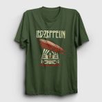 Presmono Unisex Haki Mothership Led Zeppelin T-Shirt - 5XL