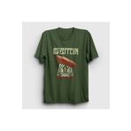 Presmono Unisex Haki Mothership Led Zeppelin T-shirt tt
