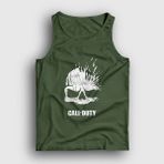 Presmono Unisex Haki Skull Call Of Duty Atlet - XL