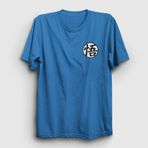 Presmono Unisex Kanji Go Anime Dragon Ball Mavi T-shirt