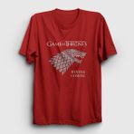 Presmono Unisex Kırmızı Stark Game Of Thrones T-Shirt - 3XL