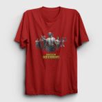 Presmono Unisex Kırmızı Team Pubg T-Shirt - 4XL
