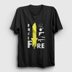 Presmono Unisex Knife Free Fire Siyah T-Shirt