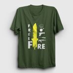 Presmono Unisex Knife V2 Free Fire Siyah T-shirt