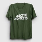 Presmono Unisex Logo Arctic Monkeys Haki T-shirt