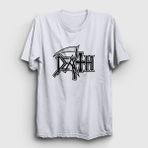 Presmono Unisex Logo Death Beyaz T-Shirt