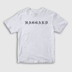 Presmono Unisex Logo Haggard Beyaz T-Shirt