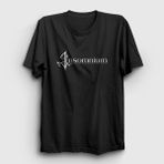 Presmono Unisex Logo Insomnium Siyah T-Shirt