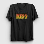 Presmono Unisex Logo Kiss Siyah T-Shirt