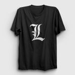 Presmono Unisex Logo L Anime Death Note Siyah T-Shirt