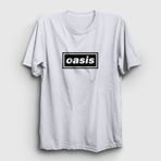 Presmono Unisex Logo Oasis Beyaz T-Shirt