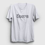 Presmono Unisex Logo The Doors Beyaz T-Shirt