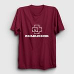 Presmono Unisex Logo V2 Rammstein Bordo T-shirt