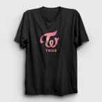 Presmono Unisex Logo V3 K-Pop Twice Siyah T-Shirt