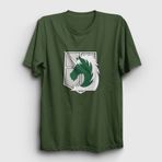 Presmono Unisex Military Anime Attack On Titan Siyah T-Shirt