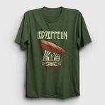 Presmono Unisex Mothership Led Zeppelin Siyah T-Shirt