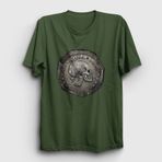 Presmono Unisex Quadro Sepultura Haki T-Shirt