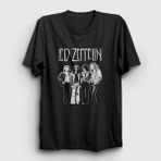 Presmono Unisex Siyah Band Led Zeppelin T-Shirt - 5XL