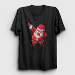 Presmono Unisex Siyah Dabbing Noel Baba Santa Claus Yılbaşı T-Shirt
