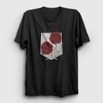 Presmono Unisex Siyah Garrison V2 Anime Attack On Titan T-Shirt - XL