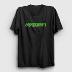 Presmono Unisex Siyah Logo Minecraft T-Shirt - 4XL