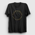 Presmono Unisex Siyah Script Yüzüklerin Efendisi The Lord Of The Rings T-Shirt - 3XL