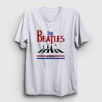 Presmono Unisex Walk V2 The Beatles Gri Kolsuz T-shirt