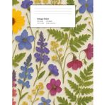 Pressed Wildflowers Composition Book: Beautiful Vintage Floral Cover, 100 Sheets / 200 Pages, College Ruled Notebook 7.44" x 9.69: Aesthetic Writing Journal for Notes, Ideas, Poetry, and Everyday Use