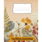 Pressed Wildflowers Composition Notebook: Wide Ruled Journal with Botanical Fern and Floral Pattern, 7.5 x 9.25", 110 Pages for Writing, School Notes, and Journaling