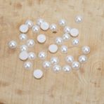 Prestij Boncuk Beyaz Plastik Yarım İnci 10 mm 500 Gram