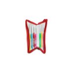 Prestij Boncuk Çantalı Silikon Saplı Tığ Seti 7 Farklı Numara 2mm-5mm Renkli Tığlar ile Pratik Kullanım