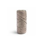Prestij Boncuk Gümüş Simli Koyu Bej Polyester Makrome El Örgü İpi 100 gr