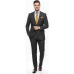 Presto Erkek Slimfit Çizgili Yün Takım Elbise 6 Drop K.Lacivert 2127-250 - Koyu Lacivert - 48