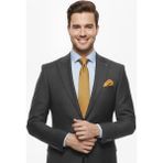 Presto Erkek Slimfit Çizgili Yün Takım Elbise 6 Drop Lacivert 2127-200 - 50