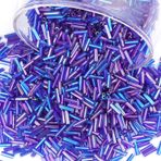 Prettme 4000 adet boru şeklinde boncuk, 7 x 2 mm, bileklikler için boncuklar, tüp boncuklar, düz boru boncuklar, boncuklar, küçük cam boncuklar, el işi boncukları, kendin yap kolye, küpe, el işi için, mavi