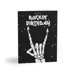 Pretty Attitude Skeleton Happy Birthday Card - Gotik Doğum Günü Kartı - Heavy Metal Müzik Severler için Kafatası Mutlu Doğum Günü Kartı