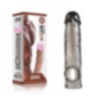 Pretty Love 16 cm Zenci Penis Kılıfı Uzatmalı Prezervatif + 10 ml Kaydırıcı